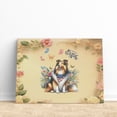 thumbnail image 3 of Shetland Sheepdog Celebrates Spring and Enjoys a Happy Easter Horizontal Matte Canvas Poster Sheltie Dog Lover Gifts Wall Art Home Decor - 02001, 3 of 5