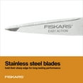 thumbnail image 4 of Fiskars 5" Stainless Steel Micro-Tip Easy Action Scissors, White, 4 of 7