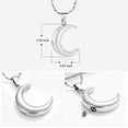 thumbnail image 3 of Moon Urn Necklace 316L Stainless Steel Memorial Lockets - Fill kit, 3 of 6