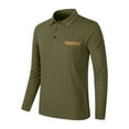 thumbnail image 4 of Men's Textured Long Sleeve Polo Shirts Quarter Button Golf Collared Pullover Casual Lightweight Sweatshirts, 4 of 7