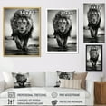 thumbnail image 4 of Designart "Monochrome Lion Dash in Savannah" Animals Canvas Wall Art, 4 of 5