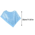 thumbnail image 3 of Glitter Triangle Wrap Cape, Irregular Sequin Poncho Shawl, Glitter Triangle Sequined Wrap Cape for Halloween Party Wedding Evening Costume, Multi Color Sparkly Cover Up, Pink One Size, 3 of 7