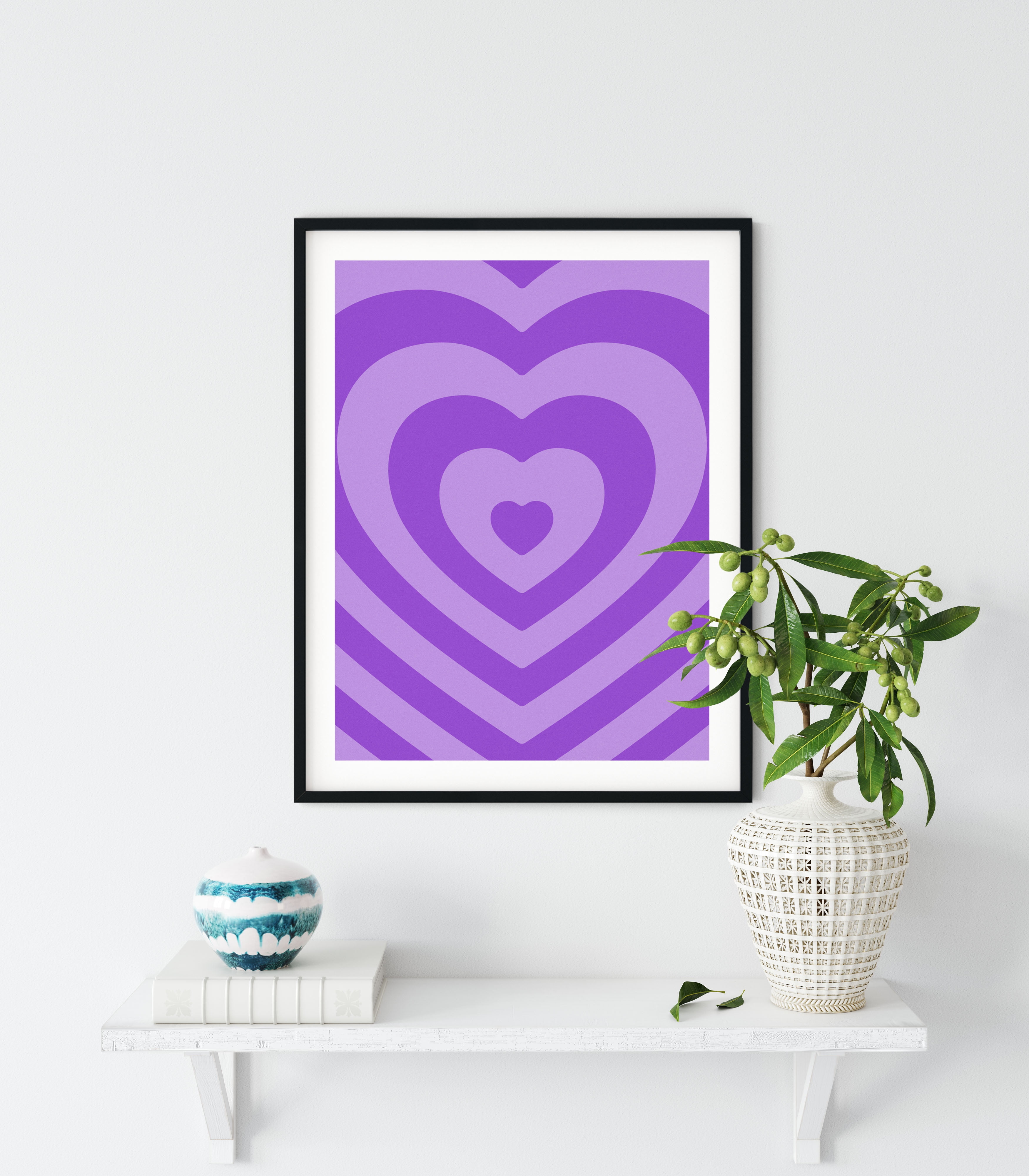 Haus and Hues Butterfly Poster Purple Wall Art Purple 