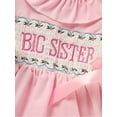 thumbnail image 5 of MORTTIC Toddler Girls "BIG SISTER" Embroidered Princess Dress, Short Sleeve Ruffle Summer Outfit, Sweet and Adorable Dress for Little Girls, 5 of 6