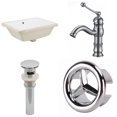thumbnail image 1 of 18.25-in. W CUPC Rectangle Bathroom Undermount Sink Set In White - Chrome Hardware - Overflow Drain Incl. AI-25935, 1 of 9