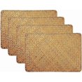 thumbnail image 1 of Woven Table Mats Seagrass Rectangular Rattan Placemats Set Of 4 Non Slip Heat Resistant Insulation For Dining Table, 1 of 5