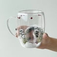 thumbnail image 3 of Juego de tazas de vidrio liviano 350ml Yuarrent taza de vidrio de doble pared para actividades al aire libre, 3 of 6