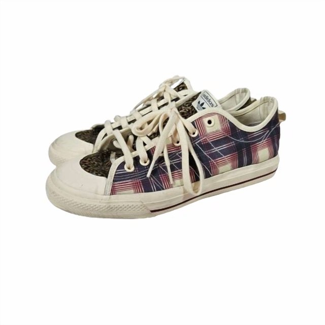Adi - das Nizza Multicolor Plaid Camo Sneakers Men's Size 12 Fabric Low Top Lace Up