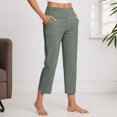 thumbnail image 1 of WILLBEST Pantalones Casuales para Mujer, con Bolsillos Inclinados, Pierna Ancha, Cómodos Pantalones Deportivos de Cintura Alta, Ropa Deportiva Versátil para Yoga con Bolsillos XXXL, 1 of 9