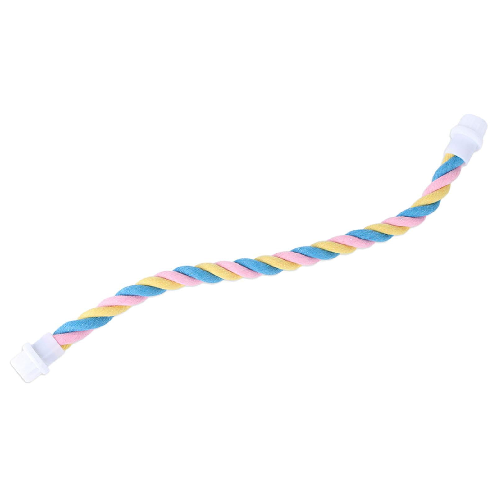 Stgfyxgs Colorful Bendable Bird Rope Perch Swing Perches Stand Climbing Rope for Parrot Budgie Canary Cage Standing Toy , 16.3inch Length