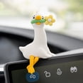 thumbnail image 5 of Cute White Duck Car Dashboard Ornament Resin Figurine Auto Center Console Screen Decor, Adorable Vehicle Interior Desktop Display Decoration, 5 of 9
