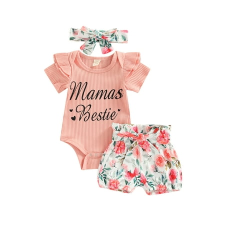 

Newborn Infant Baby Girl Clothes Romper Shorts Set Floral Summer Outfits Cute Baby Clothes Girl