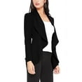 thumbnail image 3 of Moa Collection Women's Long Sleeve Open Front Blazer Solid Office Jacket (S-3XL), 3 of 6