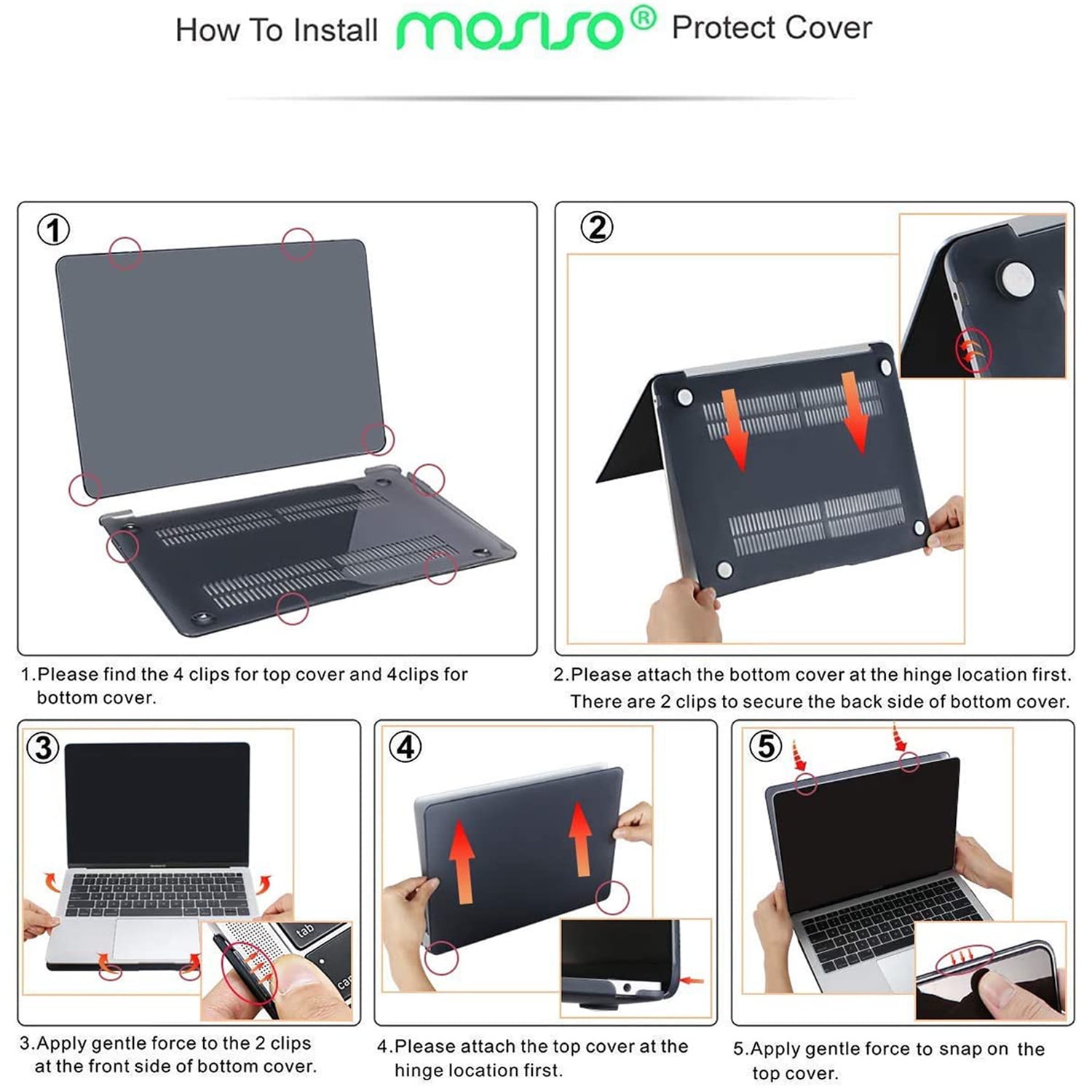 Mosiso 5 in 1 New Macbook Air 13 Inch Case A1932 2019 2018 Release 
