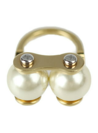 Louis Vuitton Black/White Resin Float Your Boat Ring and Goldtone