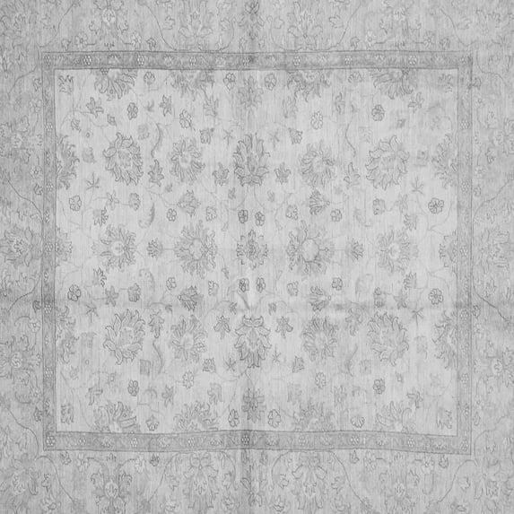 Ahgly Company Indoor Square Oriental Gray Traditional Area Rugs, 4' Square