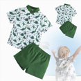 thumbnail image 2 of Boy Clothes Toddler Baby Summer Kids Spring Button Printed Short Sleeved Training 6M 12M 18M 24M 3T 4T New Born for Twins Outfits Boys' Clothing Sets 2-Piece Set, 2 of 4