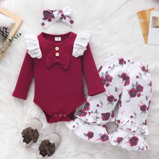 Conjunto de dos piezas de mono de manga larga con estampado de dinosaurio y capucha para bebés y niñas pequeñas de SDJMa