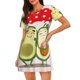 thumbnail image 1 of Easygdp Avocado Lovers Wearing Umbrella Camisón de manga corta para mujer, informal, estampado, 1 of 6
