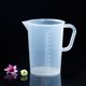 thumbnail image 1 of Taza medidora para mezclar té, leche y jabón hecha a mano, taza medidora resistente a altas temperaturas, espesa, taza medidora para hornear con tapa, taza medidora de plástico, 1 of 6