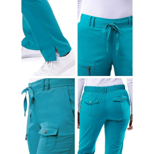 ADAR Pro Pantalon pour Femmes Coupe Ajustée à 6 Poches