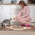 thumbnail image 4 of Farmhouse Boho Dark Brown Pattern Rugs and Mats Non Skid Washable Absorbent Microfiber Soft Kitchen Mat for Floor Set Of 2 Decor Stain Resistant 17"x47"+17"x30", 4 of 7