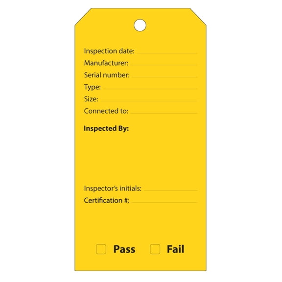 Tags 4 Less Waterproof Backflow Preventer Inspection Record Tag (100/order)