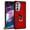 Red, variant on For Motorola Edge 2022 Shockproof Hybrid Dual Layer PC + TPU with Ring Stand Metal Kickstand Heavy Duty Armor Shell Phone Case Cover by Xpression - Red