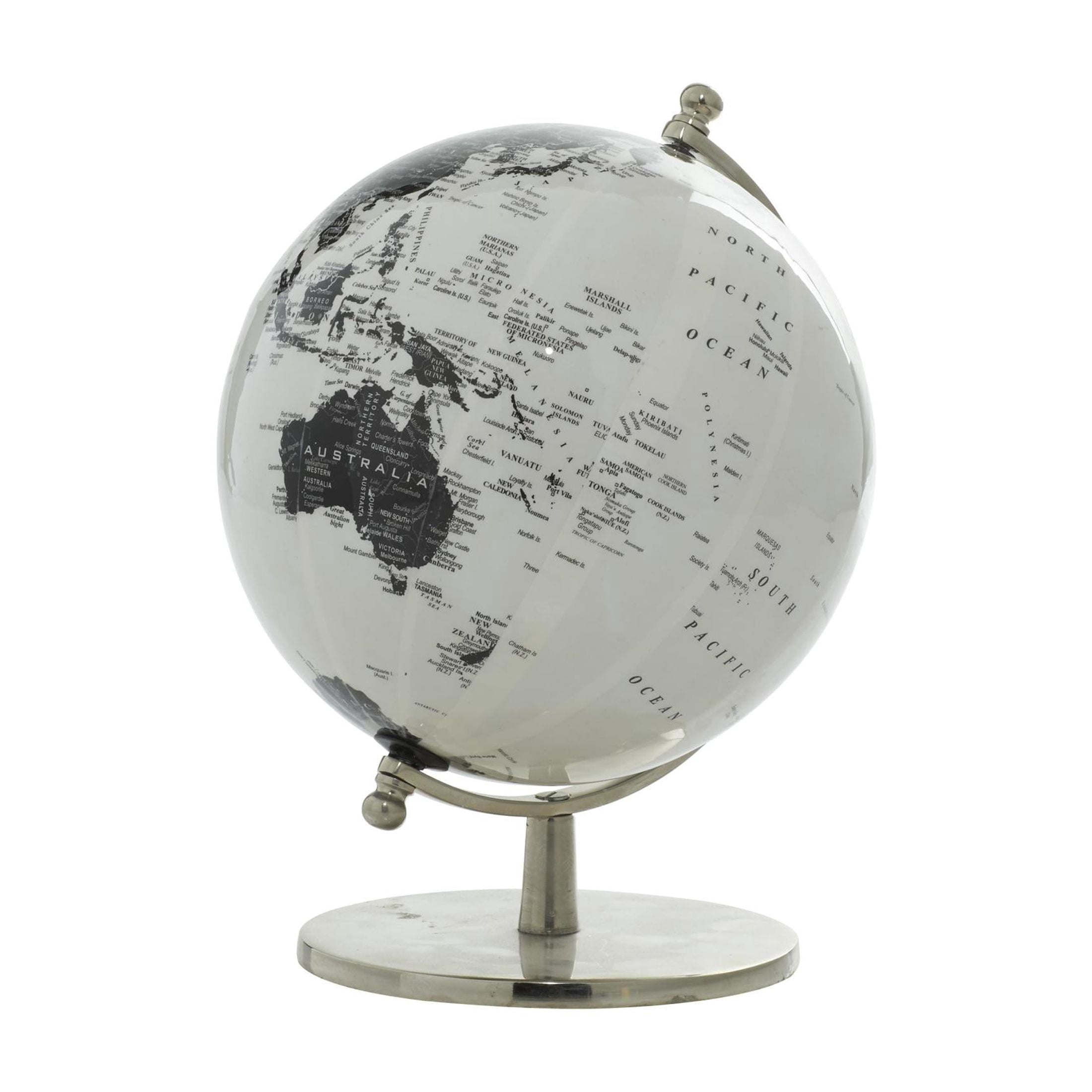 DecMode 8" White World Map Globe