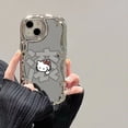thumbnail image 2 of Sanrio-fundas de teléfono galvanizadas Hello Kitty para iPhone, 14, 13, 11, 12 Pro Max, XS, XR, 8 Plus, Y2K, cubierta suave a prueba de golpes con dibujos animados Fivean unisex, 2 of 2