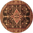thumbnail image 1 of Ahgly Company Indoor Round Persian Brown Traditional Area Rugs, 6' Round, 1 of 4