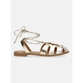 thumbnail image 2 of No Boundaries Women's Fisherman Ghillie Flat Sandals, 2 of 5