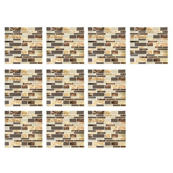10 Sheet Peel and Stick Backsplash Subway Self Adhesive Backsplash Wall Tiles for Kitchen Waterproof Peel and Stick Back Splash for Kitchen Bathroom Fireplace Cabinet 4"x4"