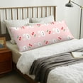 thumbnail image 4 of Fuzoiu Rabbit And Cherry Print Body Pillowcase 20x54 in,Long Pillow Case, Microfiber Body Pillow Cover, Soft and Breathable Pillowcase, 4 of 7