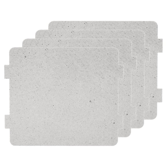 Cubierta de guía de microondas Uxcell de 4.2 x 3.9 pulgadas, 4 piezas de placas de mica universales para microondas de 0.4 mm de grosor como repuesto