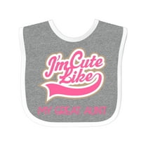 Inktastic Cute Like My Great Aunt Girls Baby Bib