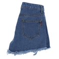 thumbnail image 4 of Pantalones cortos de mezclilla de cintura alta con corte desgastado para mujer L Hugo Pantalones cortos de mezclilla, 4 of 10