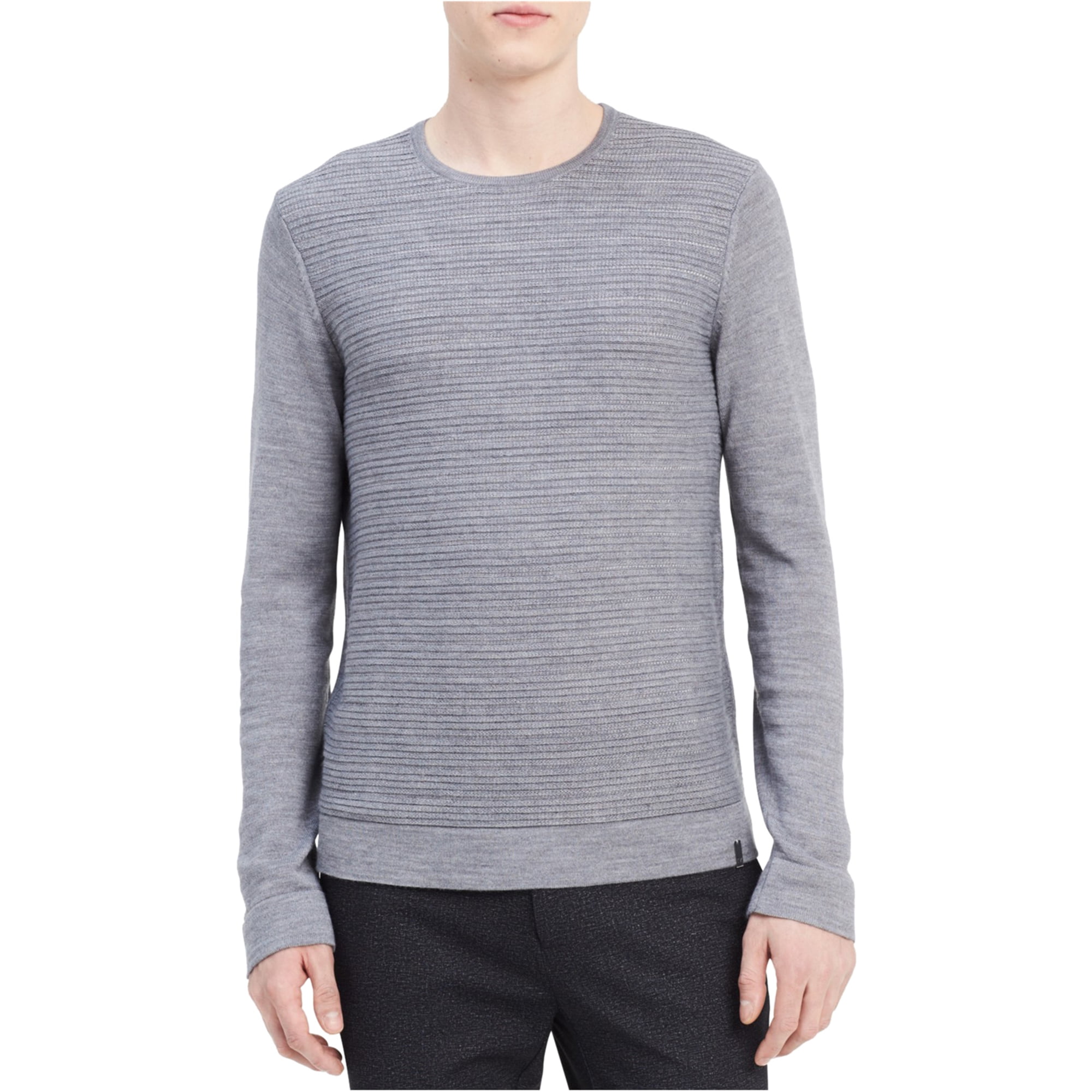 Calvin Klein - Calvin Klein Mens Textured Stripe Pullover Sweater ...