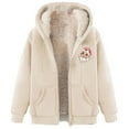 thumbnail image 2 of Ichuanyi Women's Casual Winter Warm Sherpa Lined Zip Up Hooded Sweatshirt Jacket Coat, 2 of 4