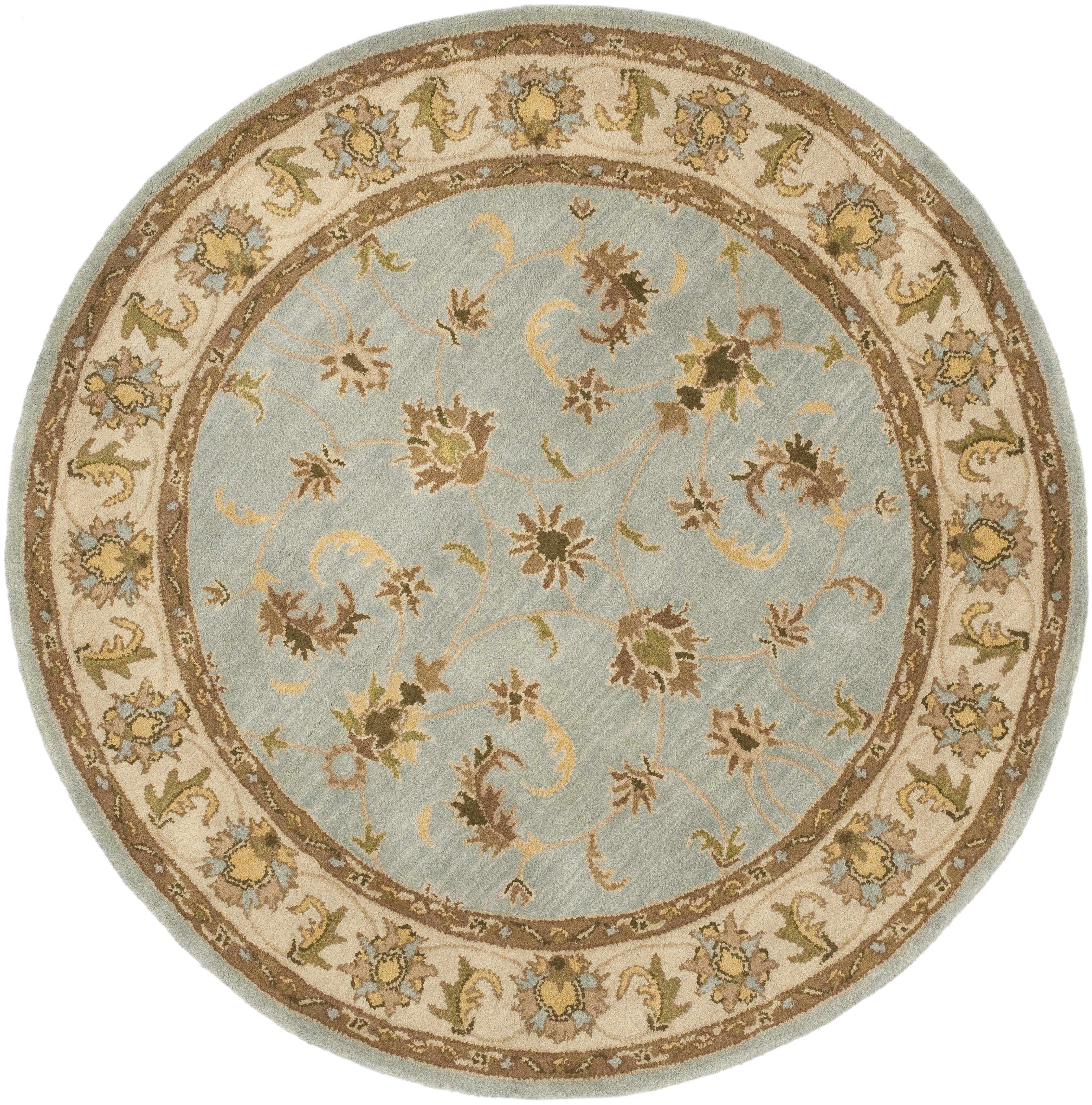 Safavieh Heritage Bruce Oriental Area Rug, Light Blue/Beige, 10' x 10' Round