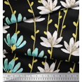 thumbnail image 3 of Soimoi Rayon Fabric Leaves & Wild Flower Fabric Prints By Yard 56 Inch Wide, 3 of 3