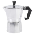 thumbnail image 2 of 150ml Moka Pot, Classic Coffee Maker Aluminium Octagonal Heating Rustic Style Silver Coffee Makers, Make Delicious Coffee Easily At Home And Camping, 2 of 8
