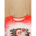 thumbnail image 4 of Qiylii Toddler Girls Christmas Outfits Santa Printed Tops+Flared Trouser, 4 of 9