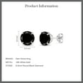thumbnail image 6 of Gem Stone King 2.20 Ct Round Black AAA Diamond 18K White Gold Stud Earrings for Women Men, 6 of 6