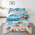 thumbnail image 2 of Erosebridal Coastal Beach Bedding King Comforter Set, Seashell Starfish Down Comforter, Ocean Bird Decor, Breathable, 2 of 8