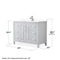 thumbnail image 5 of Wyndham Collection Daria 48" Wood Single Bathroom Vanity in White/Chrome, 5 of 5