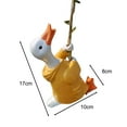 thumbnail image 2 of koolsoo Miniature Climbing Duck Statue Miniature Duck Garden Statue for Patio Office, 2 of 9