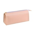 thumbnail image 3 of Estuches para lápices de cuero PU con cremallera Suministros de oficina multifuncionales Bolsa de aseo portátil de gran capacidad Bolsas de maquillaje , Rosado Salvador estuche, 3 of 10