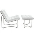 thumbnail image 3 of Modway Gibraltar Upholstered Vinyl Lounge Chair in White, 3 of 6