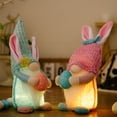 thumbnail image 3 of 1PC Easter Gnomes Plush With Light, Spring Easter Bunny Handmade Swedish Tomte with Easter Eggs Elf Stuffed Doll Rabbit Faceless Gnome Decorations for Easter Favor Gifts Home Table Ornament, 3 of 7